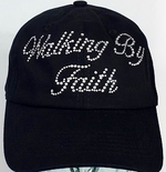 Load image into Gallery viewer, Walking By Faith Rhinestone Hat
