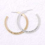 Load image into Gallery viewer, Faith Hope Love Earrings
