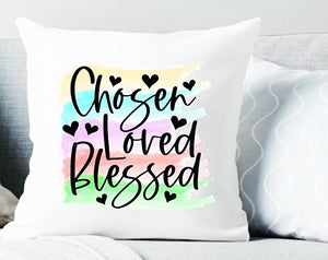 Chosen Blessed Loved Pillow