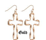 Load image into Gallery viewer, Twisted Cross Earrings
