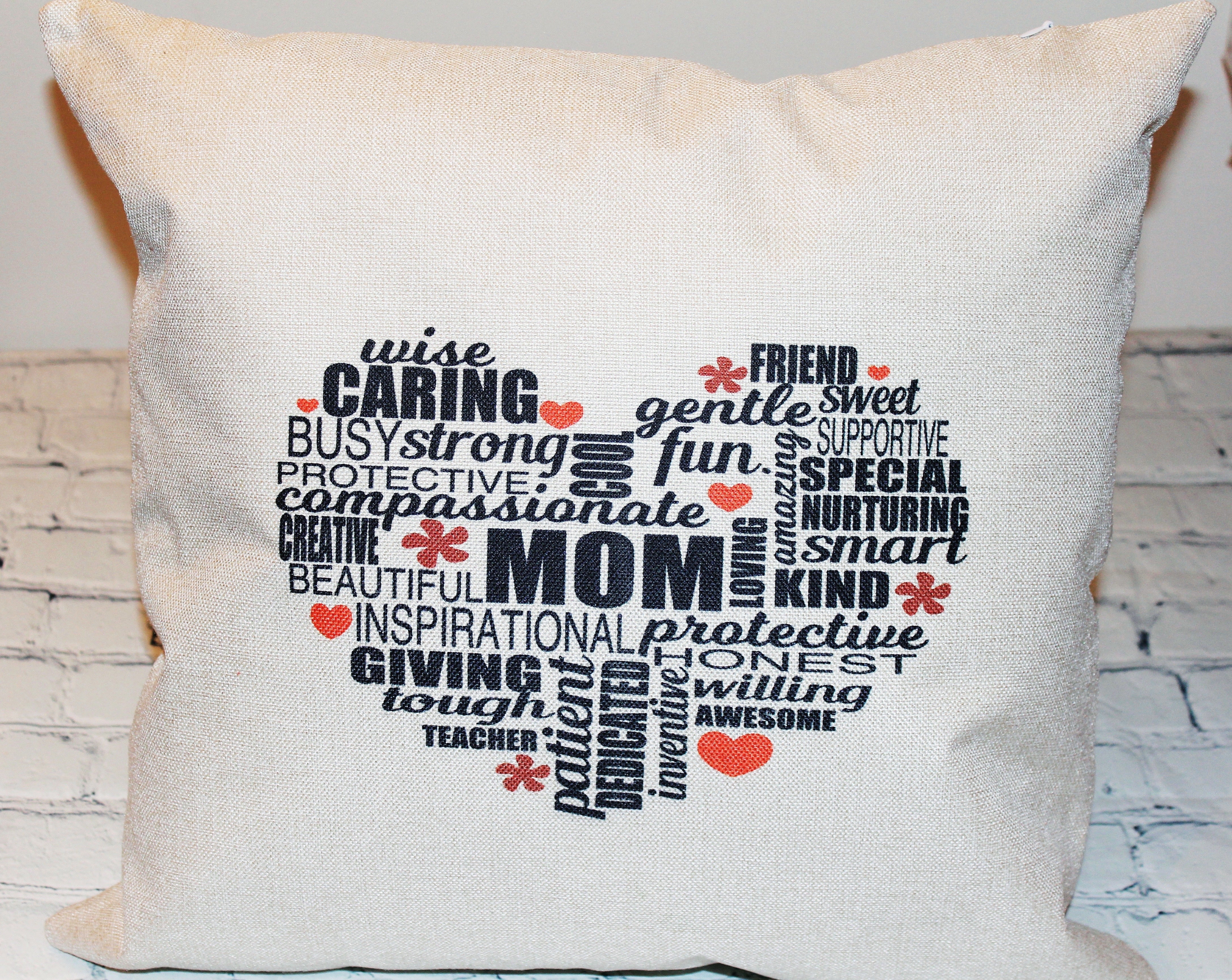MOM Heart Pillow